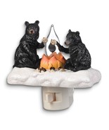 Black Bear Campfire Swivel Plug-In Night Light - £22.36 GBP