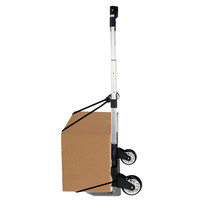 Folding Luggage Trolley Cart Aluminium Hand Dolly Push Truck 176Lbs Blac... - £51.17 GBP