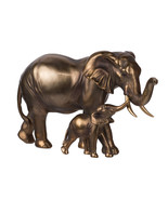 A&amp;B Home Bronze Mother &amp; Baby Elephants Statue 12X5X7&quot; - £48.57 GBP
