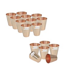 Set of 16 - Prisha India Craft ® Small Solid Copper Moscow Mule Shot Glasses, Ca - £37.60 GBP