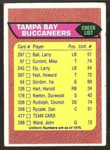 Tampa Bay Buccaneers Team Checklist 1976 Topps - £1.60 GBP