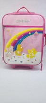 2003 Star Point Care Bears Kids Rolling Luggage Carry On Pink Rainbow Bears EUC  - £28.54 GBP