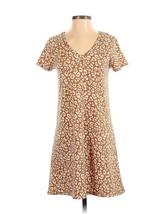 Nine West Leopard Print Tee Shirt Tunic Dress Cheetah Brown Size L - £13.02 GBP