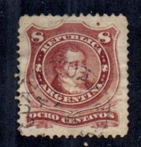 1877/80 ARGENTINA Stamp - Rivadavia, 8c, SC#39 1768 - $1.49
