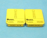 Bussmann AGC-1/8 Fast-Acting Glass Fuse 3AG 1/4” x 1-1/4” 1/8 Amp 250 VA... - $6.99