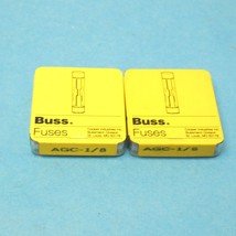 Bussmann AGC-1/8 Fast-Acting Glass Fuse 3AG 1/4” x 1-1/4” 1/8 Amp 250 VAC Qty 7 - £5.53 GBP