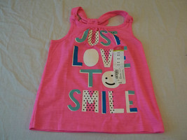 Okie Dokie Girls Tank Top Shirt  Just Love To Smile   Size M5  New W Tag - £6.40 GBP