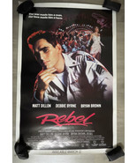 Vintage 1987 Original Movie Poster VHS Release REBEL Matt Dillon 27”x40&quot; MH - $376.14 MXN
