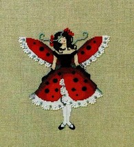 Sale! Complete Xstitch Kit With Aida - NC260 &quot;Miss Ladybug&quot; By Nora Corbett Comp - £31.39 GBP