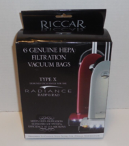 Riccar Radiance RADP &amp; RAD HEPA Filtration Vacuum Bags Type X 6 Pack New - $26.72