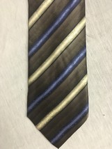 NEW Bergamo New York Green Striped Silk Tie - Never Worn - £5.31 GBP