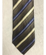 NEW Bergamo New York Green Striped Silk Tie - Never Worn - £5.28 GBP