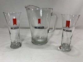 Michelob Beer 54 Ounce Glass Pitcher Vintage Michelob Pilsner Barware Gl... - $23.04 CAD