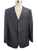 Jones New York Elements Men&#39;s 46L 100% Wool White On Black Pinstripe Sui... - £8.55 GBP