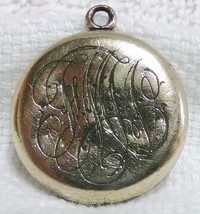 10k Yellow Gold Victorian Picture &amp; Hair Mourning Locket 3 Initials Vintage 5.9g - £120.91 GBP