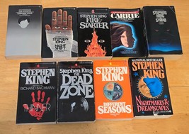 Lot Of 9 Vintage Stephen King Paperbacks The Stand Carrie Shining Thinner &amp; More - $59.35