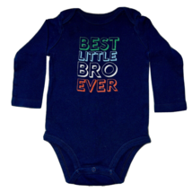 Baby Boy 12 month One piece Carter&#39;s Long sleeve shirt Best Little Brother - $0.98