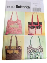 Butterick B5367 Tote Bag Sewing Pattern Uncut 2009 - £8.52 GBP