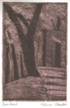 Dark Forest copper plate aquatint etching chine colle - £16.49 GBP