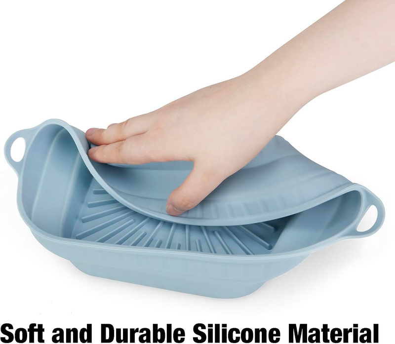 3 Pack Silicone Air Fryer Liners Reusable– Emptycolor 8 Inch Square Silicone Lin Item image 8