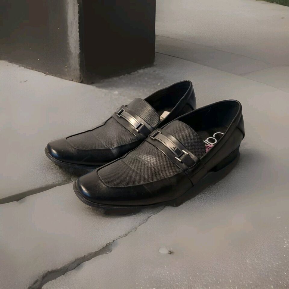 Calvin Klein Slip-on Mens Black Dress Shoes Size 10.5 - $15.83