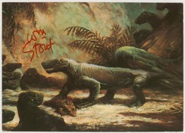 Lost Worlds by William Stout SIGNED Art Trading Card #13 ~ Thrinaxodon Dinosaur - £10.54 GBP