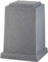 Large 225 Cubic Inch Windsor Elite Military Gray Cultured Granite Cremation Urn - $275.99
