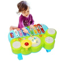 Baby Musical Toys 3 In 1 Piano Keyboard Xylophone Drum Set Gift For 1 Year Old G - £47.83 GBP