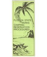 Travel Brochure Florida State Parks Camping Reservation Procedures 1984 - $2.96