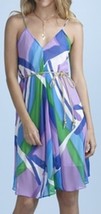 R Jean Flowy Dress with Tie Ocean Print Size M 6 8 NEW $165 - $20.00