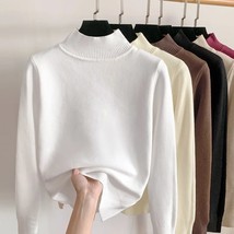 Fleece Lined neck Sweater Women Winter Warm Thicken Plus Velvet  Pullovers Casua - £92.46 GBP