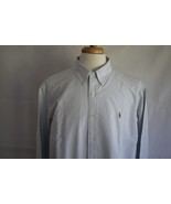 Ralph Lauren Men&#39;s Long Sleeve Custom Fit  Button Down Dress Shirt Size XXL - $16.82