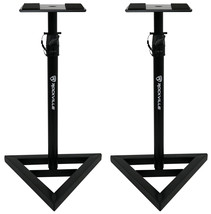 Rockville RVSM1 Pair of Near-Field Studio Monitor Stands w/ Adjustable H... - £86.31 GBP