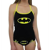 Batman Women&#39;s Camisole and Panty Set Glow in Dark Black - £29.49 GBP+