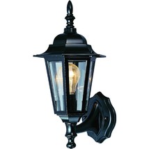 1-Light Black Outdoor Wall Mount Traditional Metal Dimmable - £35.74 GBP