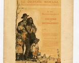 Le Devoir Social Paul Deschanel Souvenir de Reconnaissance Engraving WW1 - £11.03 GBP