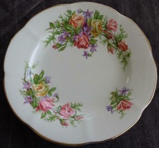 Vintage Roslyn Bone China Salad Plate - VGC - England - Royal Rose Pattern - £19.54 GBP