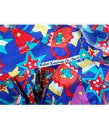 Robert Kaufman  4 Yd Fabric Purple Turquoise Pop Art Tepee Pottery  - $44.54