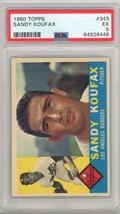 1960 Topps Sandy Koufax #343 PSA 5 P1388 - $153.45