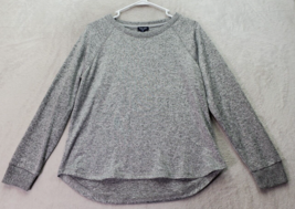 Splendid Sweater Womens Medium Gray Knit Polyester Long Raglan Sleeve Round Neck - £14.50 GBP