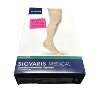 Sigvaris Black Graduated Compression Thigh Highs LS Medical 972NLSO99 New - £20.51 GBP