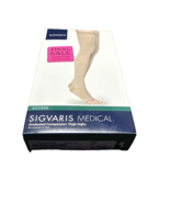 Sigvaris Black Graduated Compression Thigh Highs LS Medical 972NLSO99 New - £20.47 GBP