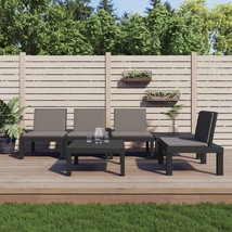 6 Piece Garden Lounge Set with Cushions Anthracite PP - £278.25 GBP