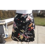 NWT TAHARI SPORT VERY CUTE BLACK FLORAL SKORTS M - $19.99