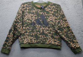 adidas Sweatshirt Youth Medium Multi Crop Camo Print Ribbed Hem &amp; Cuff B... - $45.41 CAD
