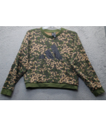 adidas Sweatshirt Youth Medium Multi Crop Camo Print Ribbed Hem &amp; Cuff B... - $33.48