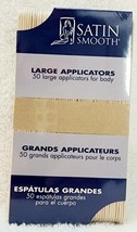 Satin Smooth 50 LARGE APPLICATORS Body Accessories Wood Sticks Waxing 33... - $240.15 MXN