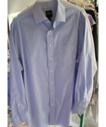 Men&#39;s JoS.  A. BANK Dress Shirt Cotton TAILORED Fit Long Sleeve Blue 16 ... - $27.34 CAD
