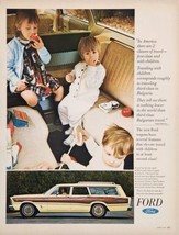 1966 Print Ad Ford Country Squire Woody Station Wagons 2-Way Magic Doorgate - £15.81 GBP