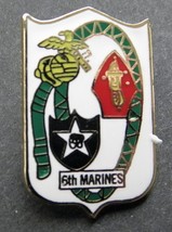 Us Marine Corps 6TH Marines Regiment Lapel Pin Badge 1 Inch Usmc - £4.48 GBP